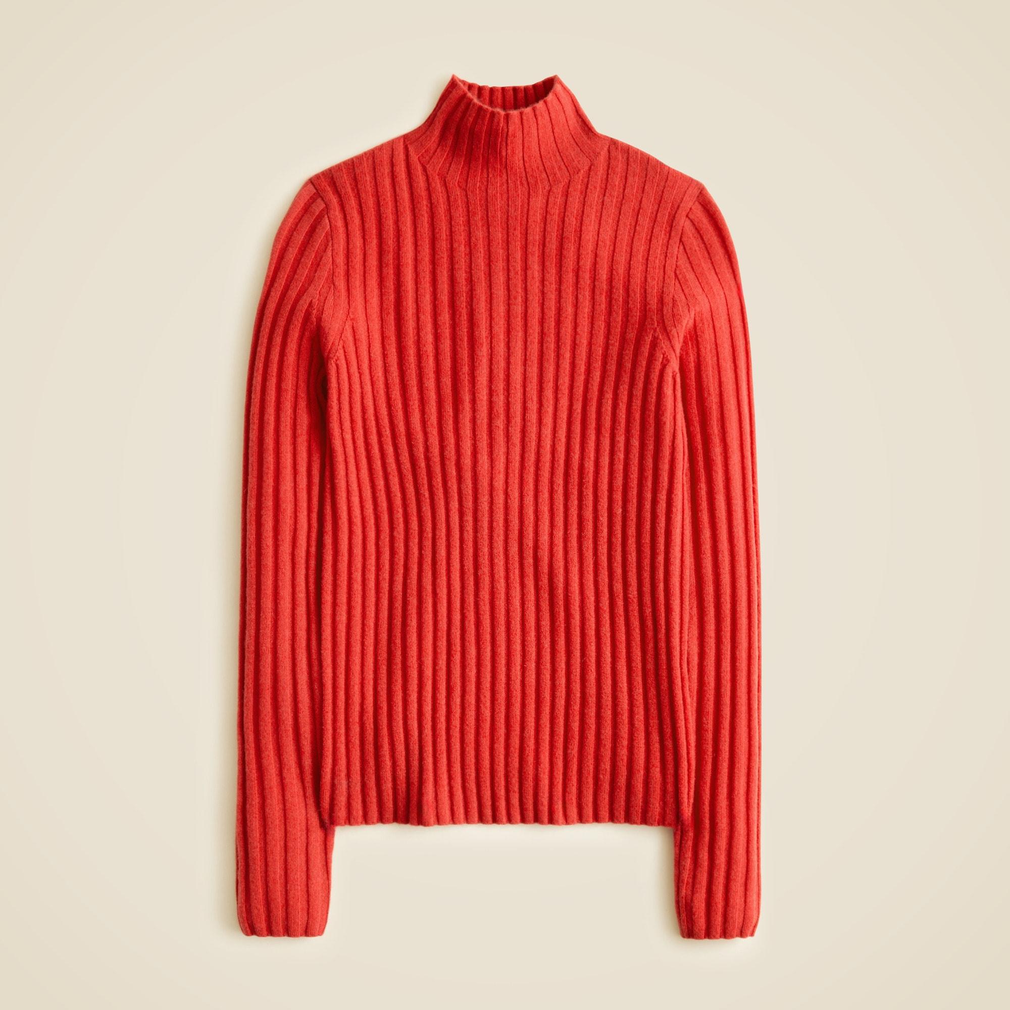 Wide-rib cashmere turtleneck sweater Product Image