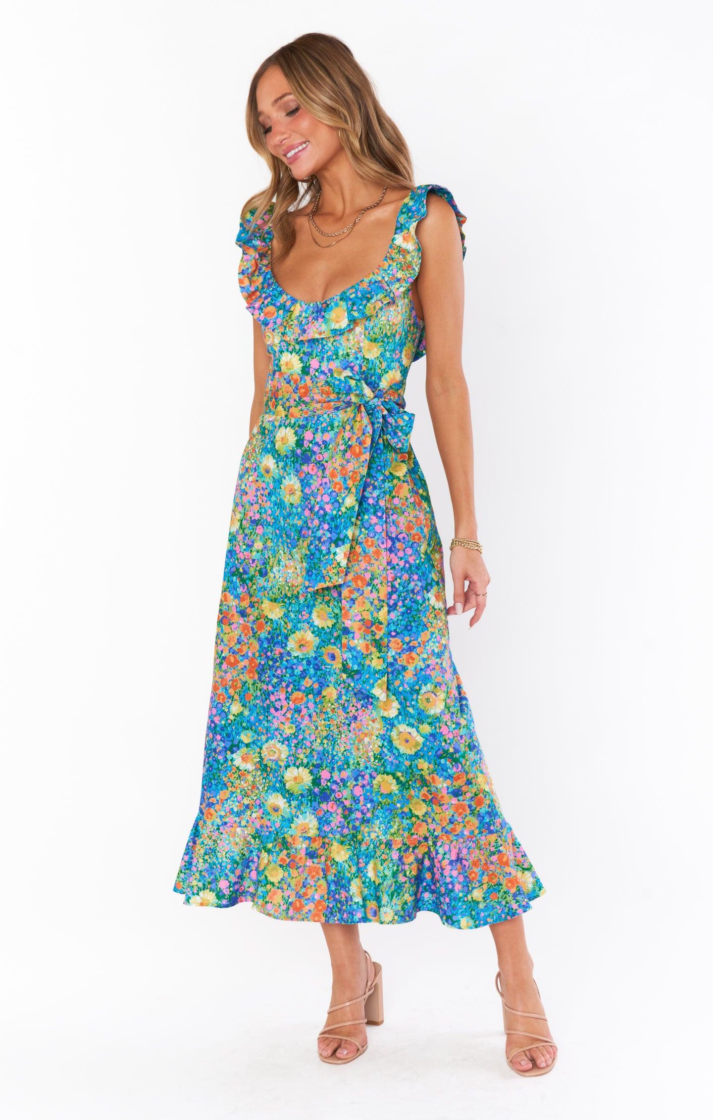 Alexis Midi Dress ~ Painterly Petals Product Image