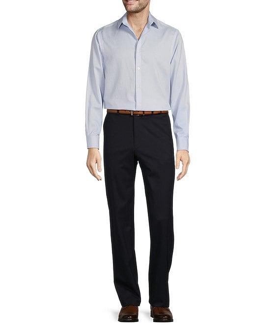 Hart Schaffner Marx Classic Fit Flat Front Solid Dress Pants Product Image