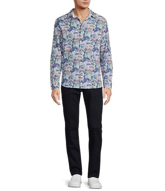 Tommy Bahama Big & Tall Nova Wave Amalfi Gardens Stretch Seersucker Long Sleeve Woven Shirt Product Image