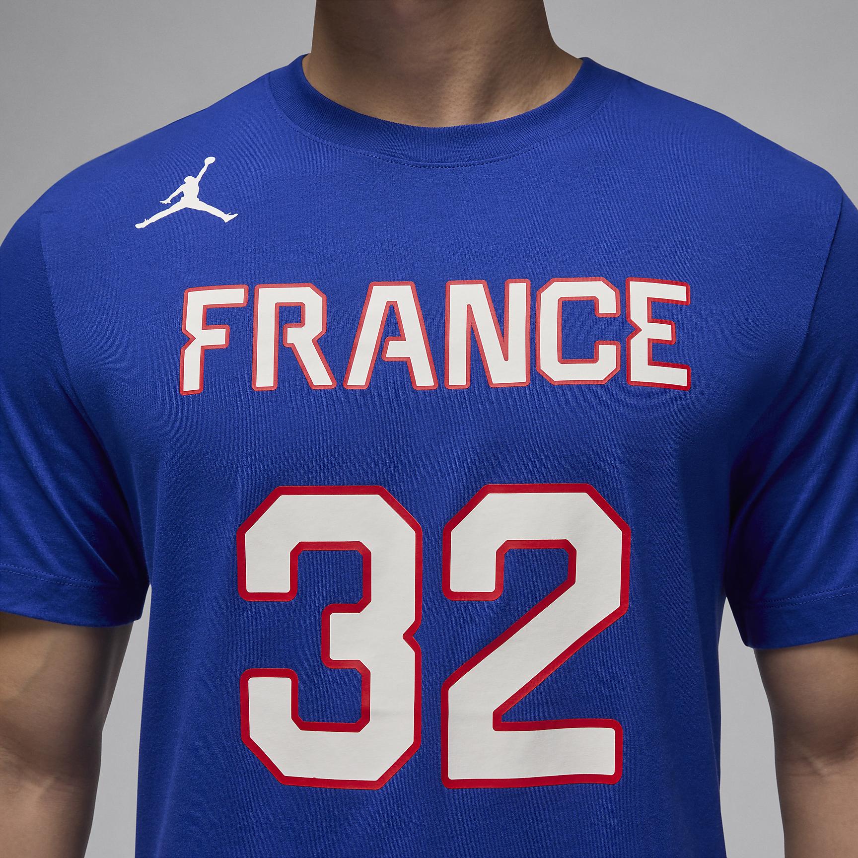 Victor Wembanyama France Nike Mens Basketball T-Shirt | FZ5480-417 Product Image
