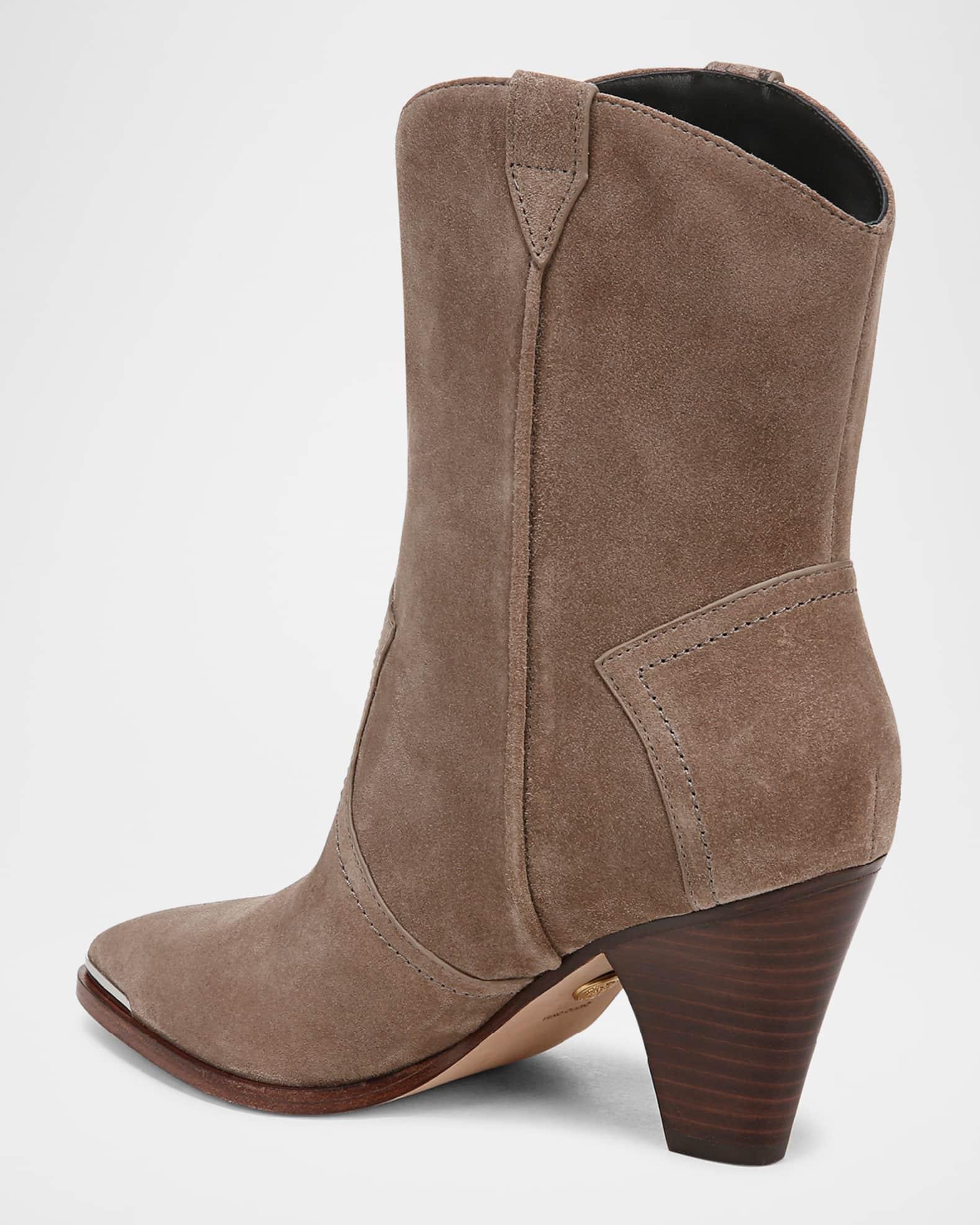 Cody Suede Western Ankle Boots Product Image