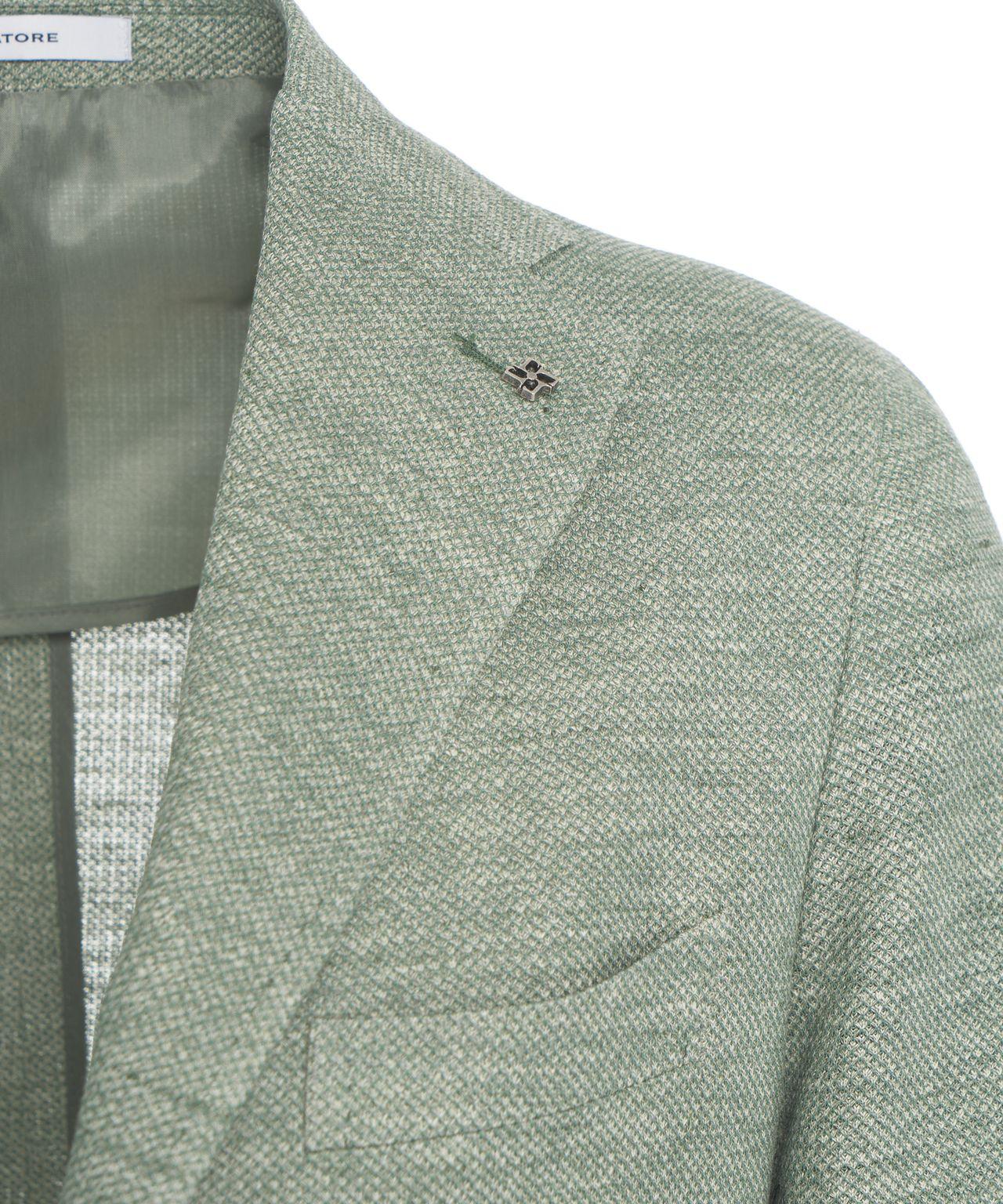 Single-breasted linen-blend blazer Product Image