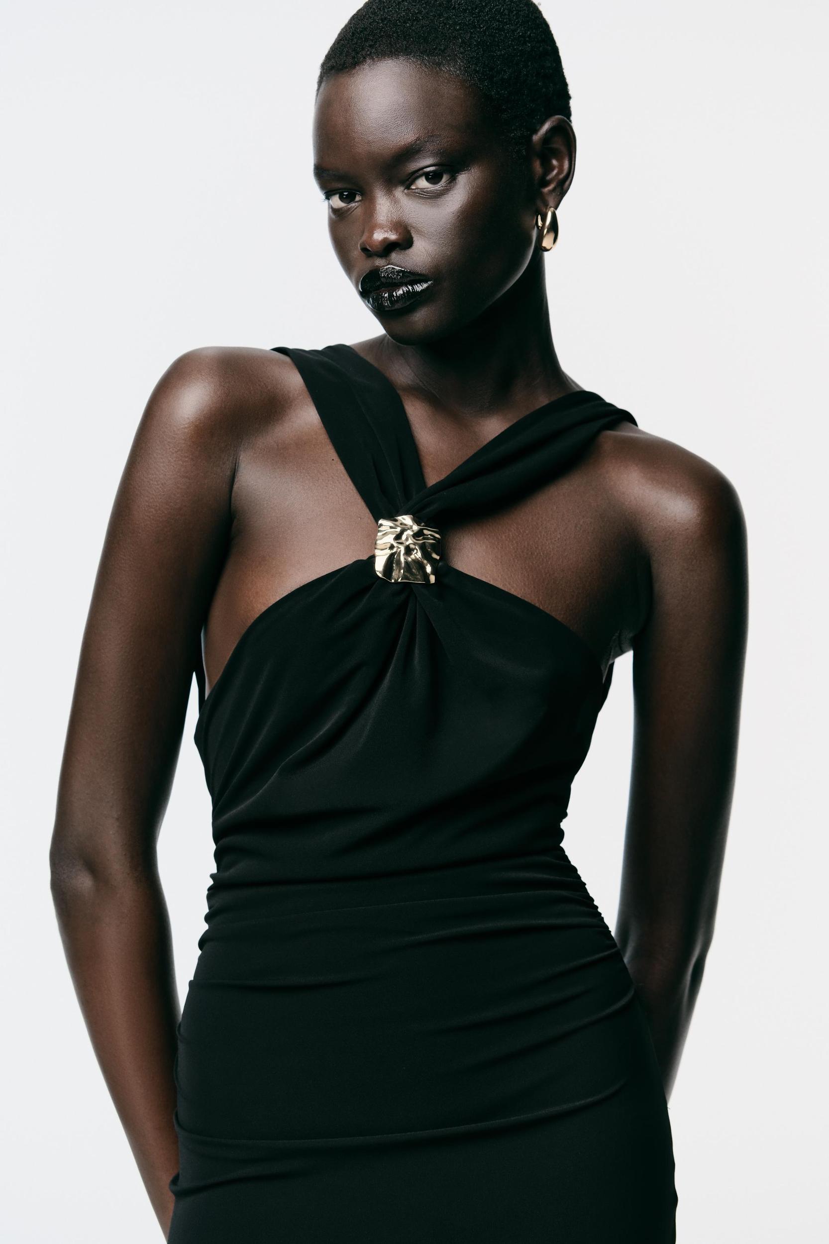 FITTED WRAP DRESS Product Image