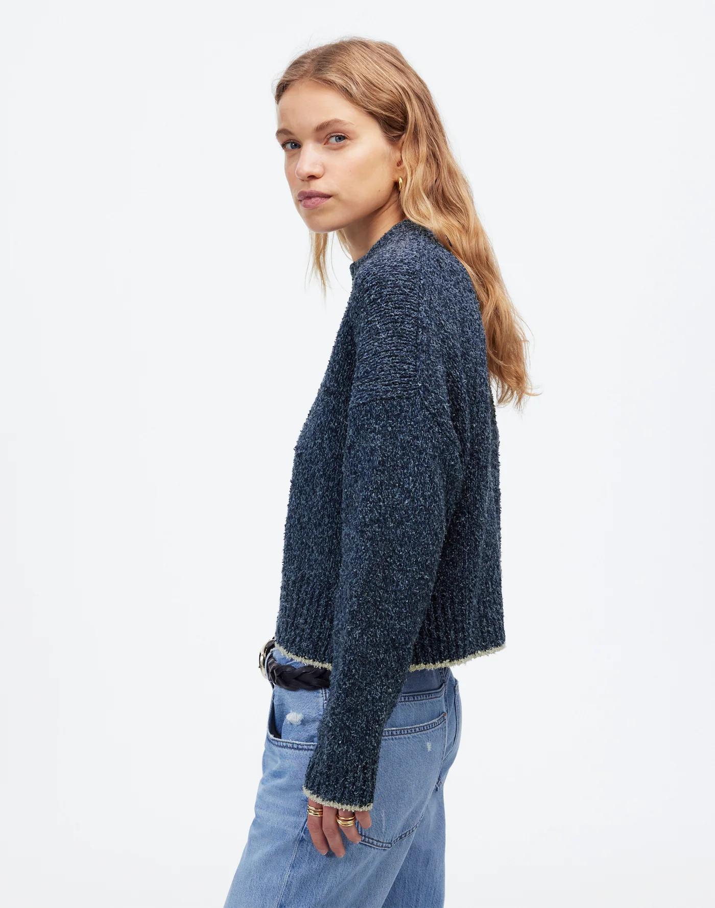 Eyelash-Yarn Crewneck Sweater Product Image