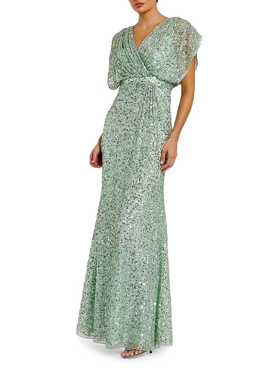 Womens Evening Metallic Blouson Gown Product Image