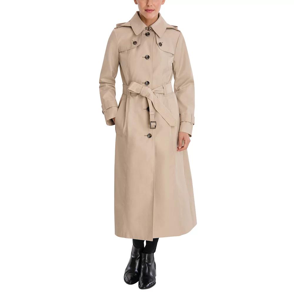 Women's London Fog Maxi Trench Coat, Size: XXL, Beige Khaki Product Image