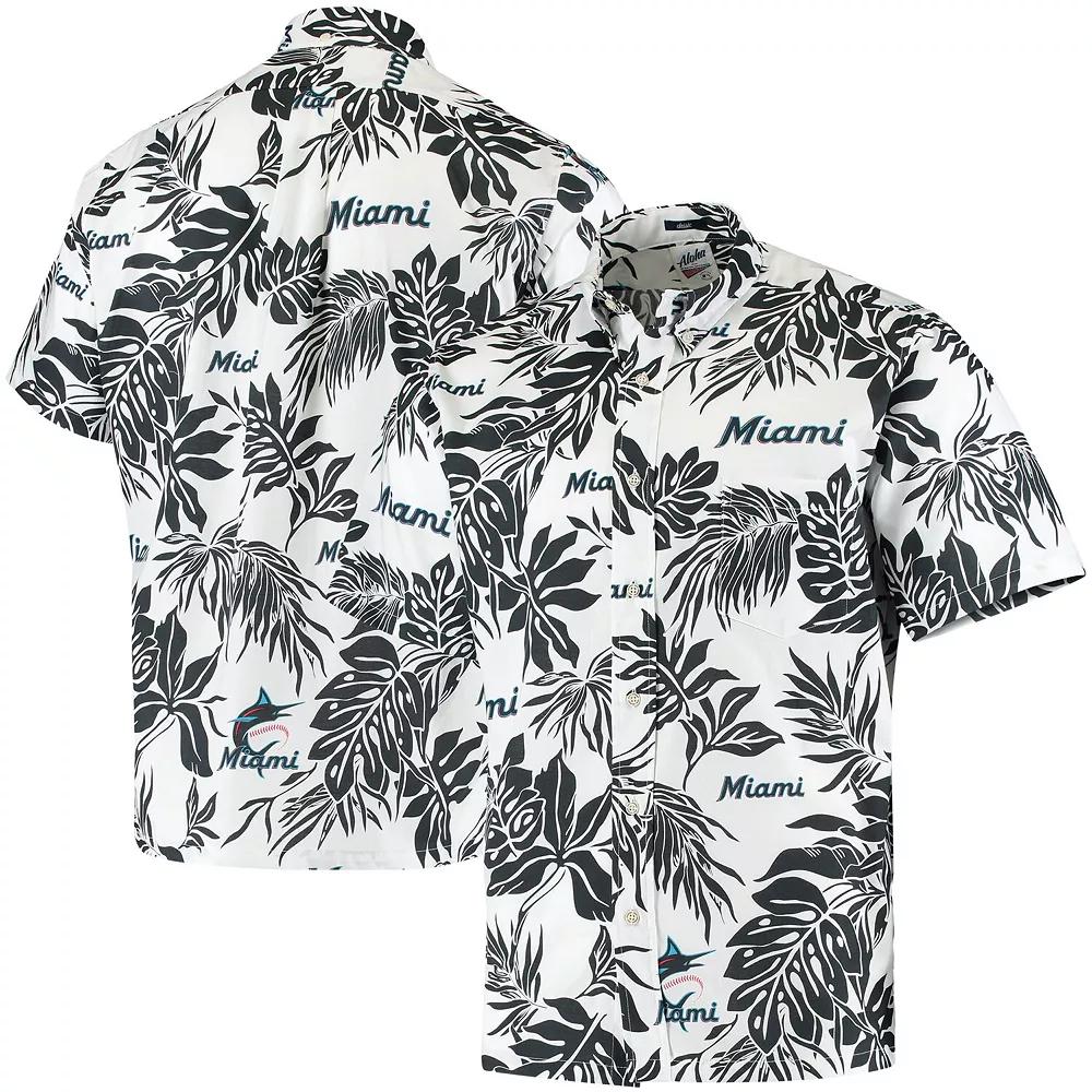 Mens Reyn Spooner Miami Marlins Aloha Button-Down Shirt Product Image