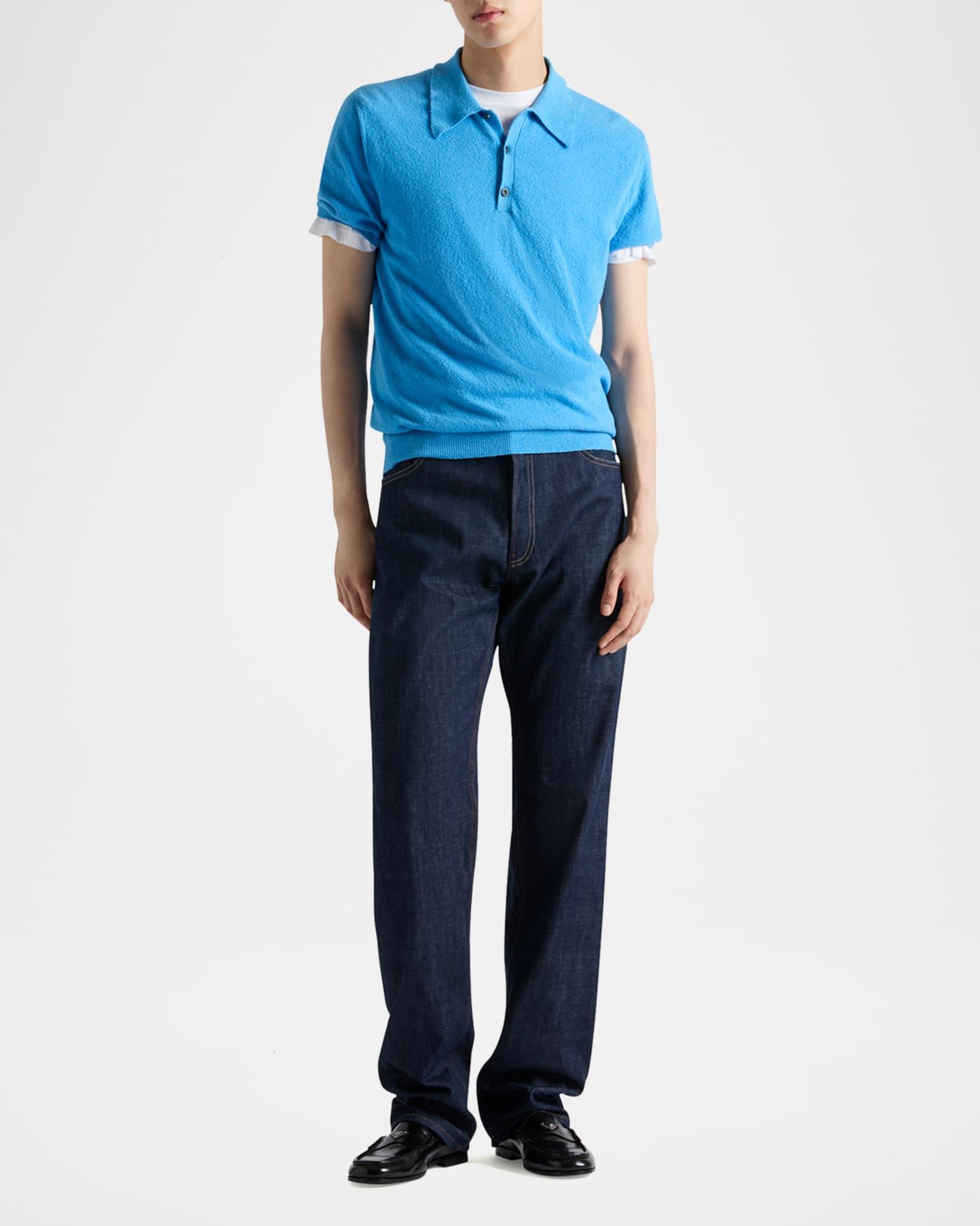 Men's Knit Polo Shirt Product Image