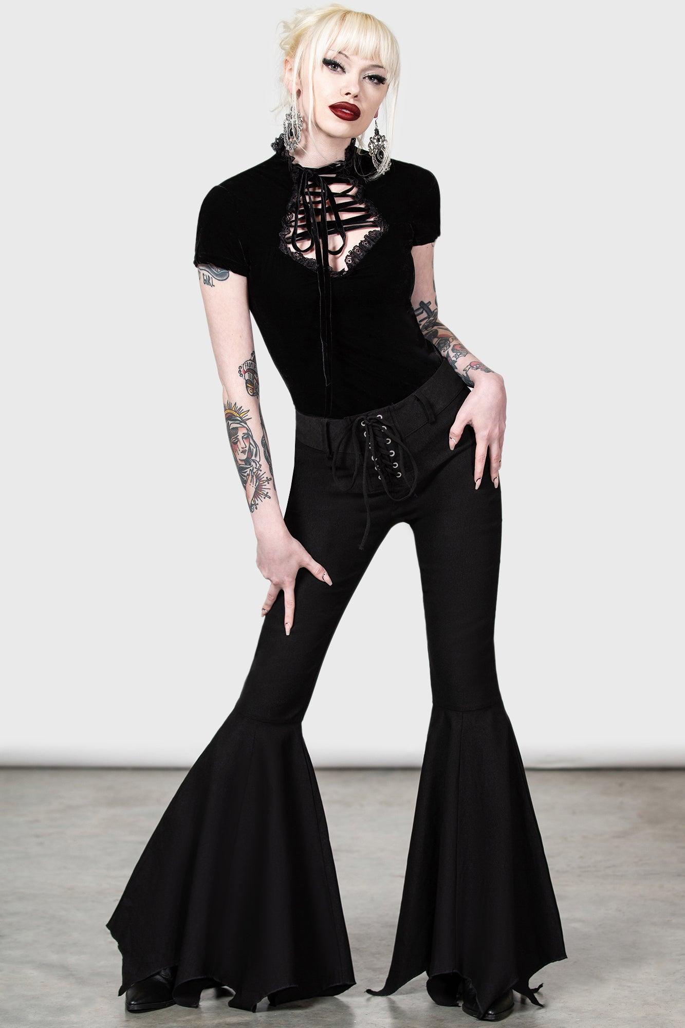Malady Lace-Up Top [B] - Resurrect Female Product Image
