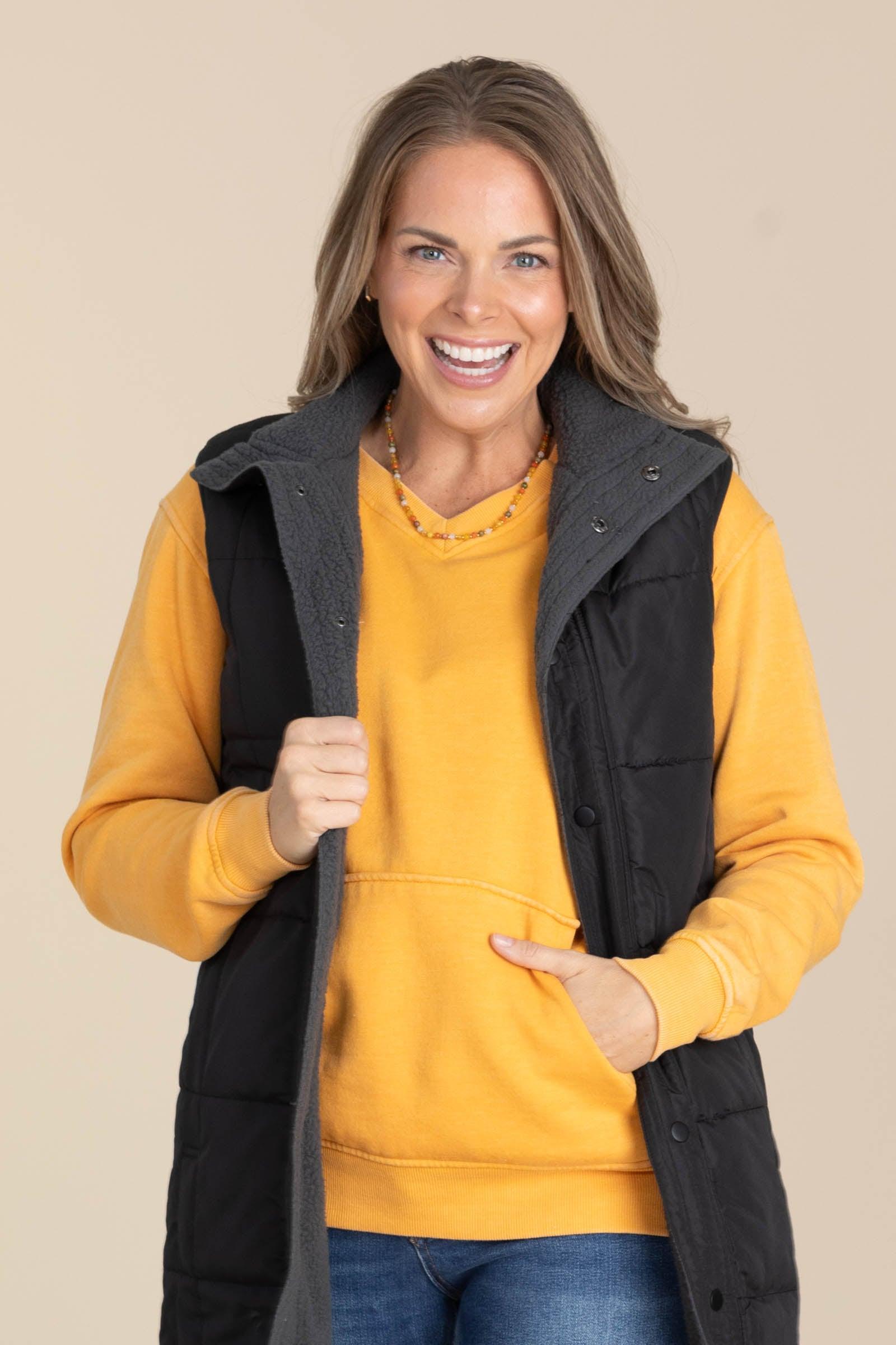 Pigment Dyed Cozy Campfire V-Neck Sweatshirt Product Image