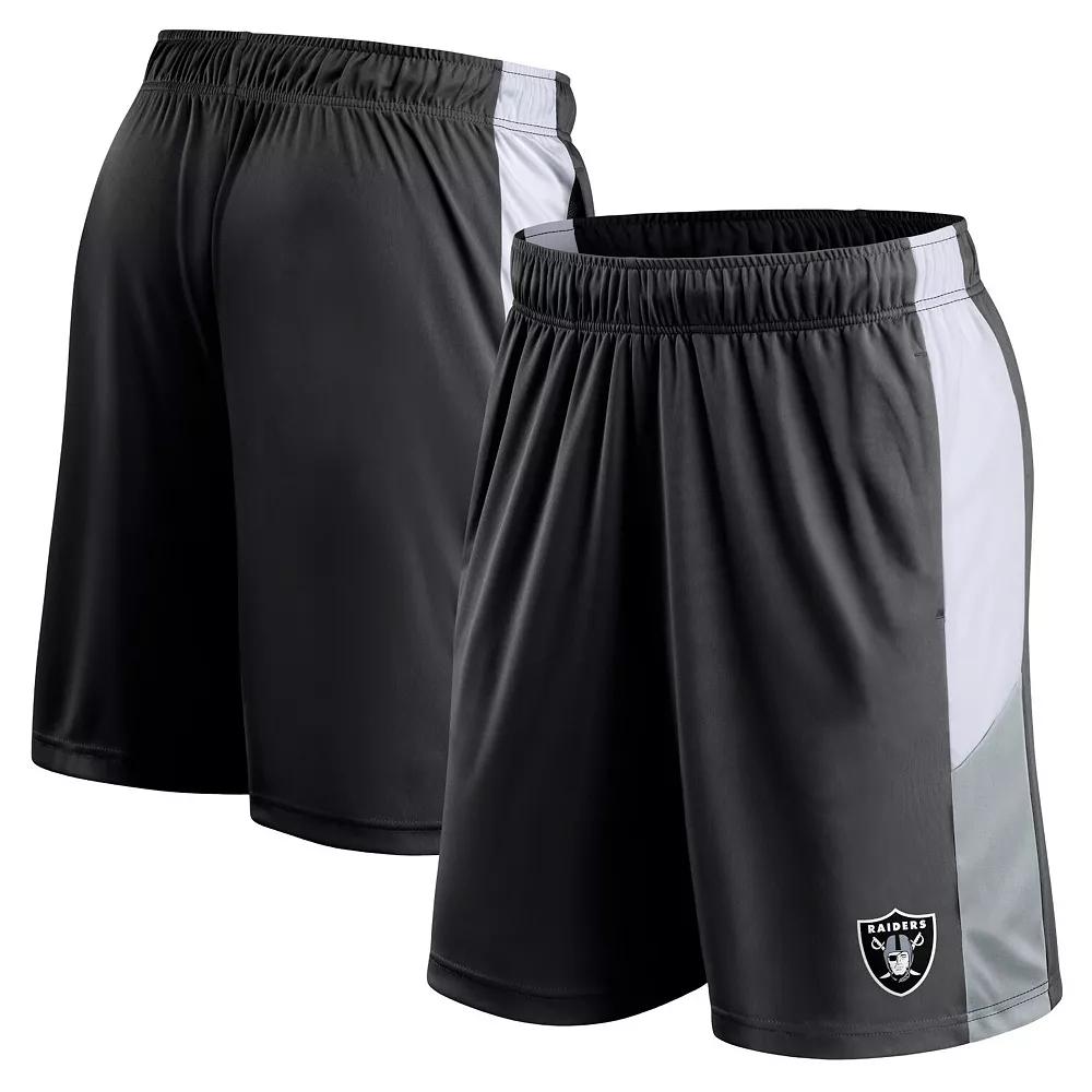 Men's Fanatics Black Las Vegas Raiders Prep Colorblock Shorts,  Product Image