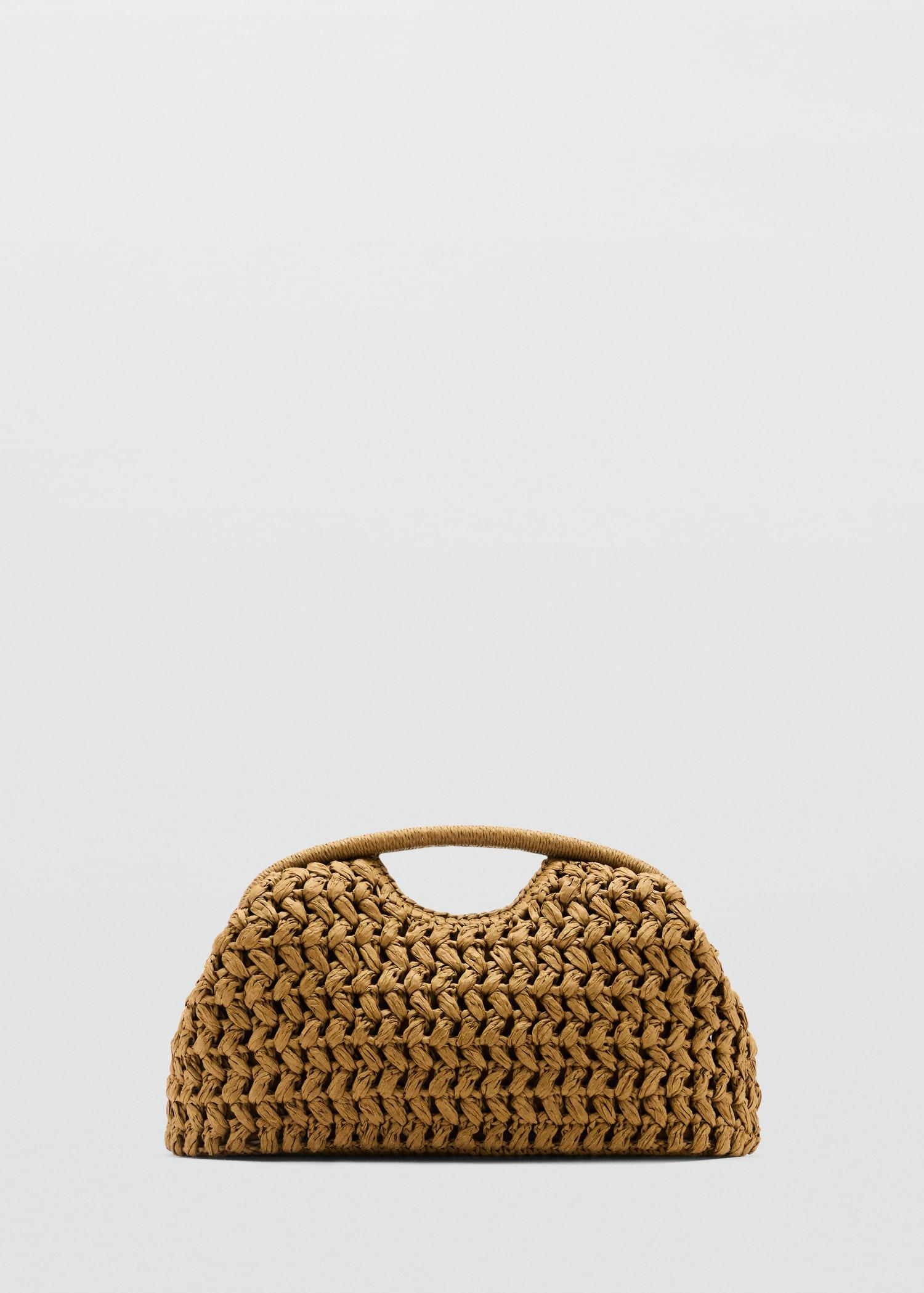 Natural fiber clutch bag - Women | MANGO USA Product Image