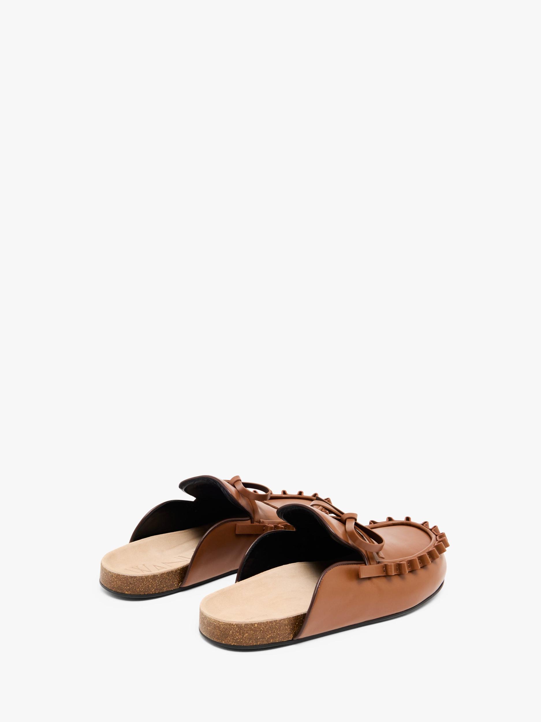 RUFFLE LOAFER LEATHER MULES Product Image