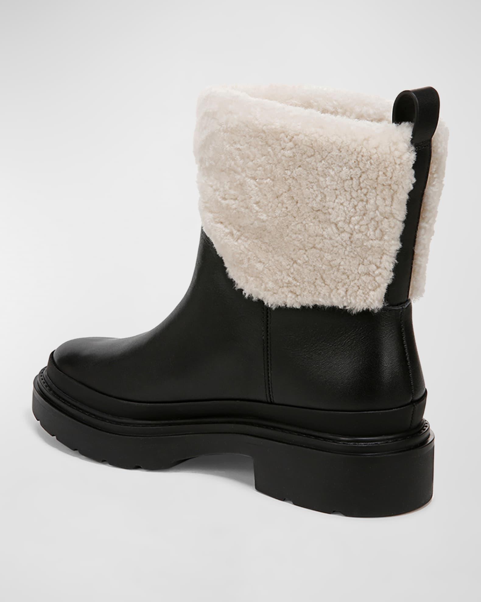 Leather Shearling Winter Booties Product Image