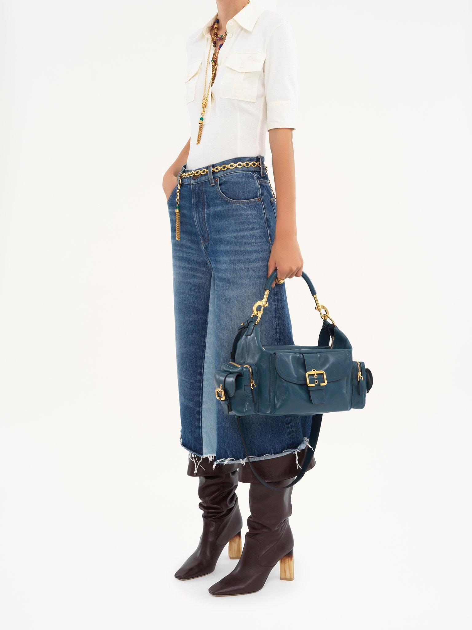 Camera bag in shiny leather Product Image