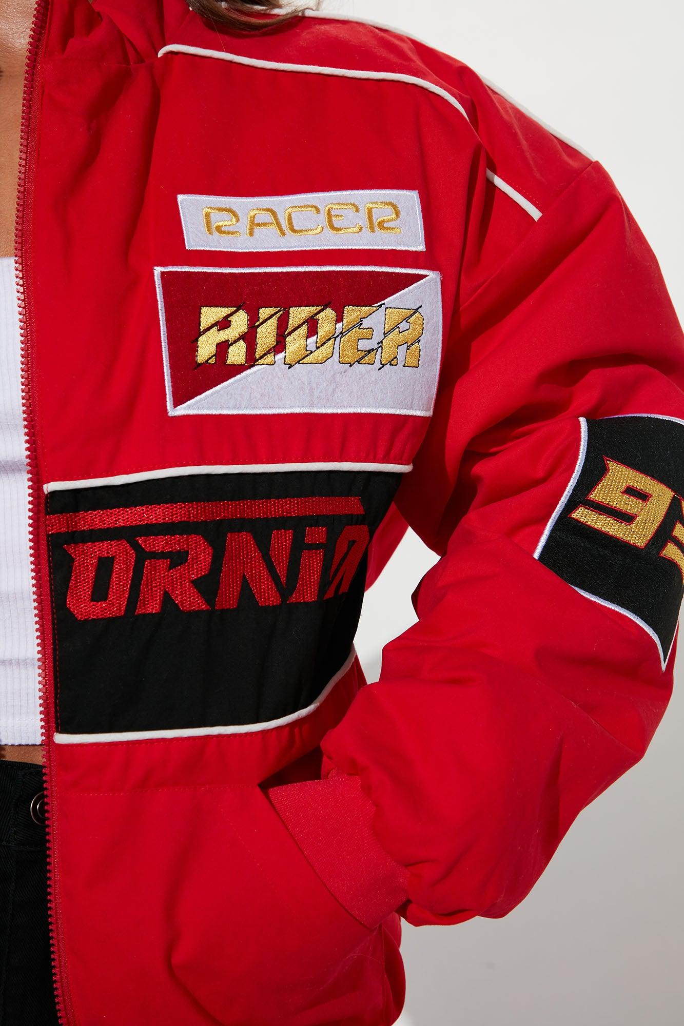 Racing Cali Bomber Jacket - Red Female Product Image