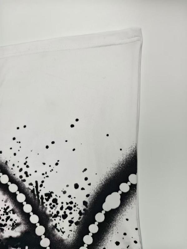 Long Sleeves Skinny Printed Striped High Neck T-Shirts Tops Product Image