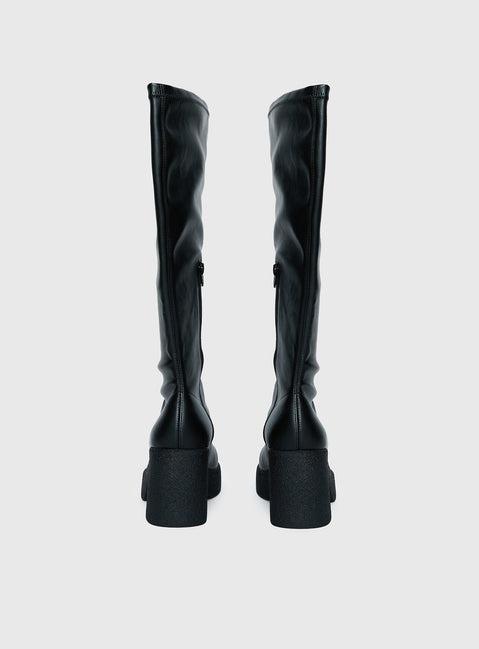 Westcott Knee High Boots Black Product Image