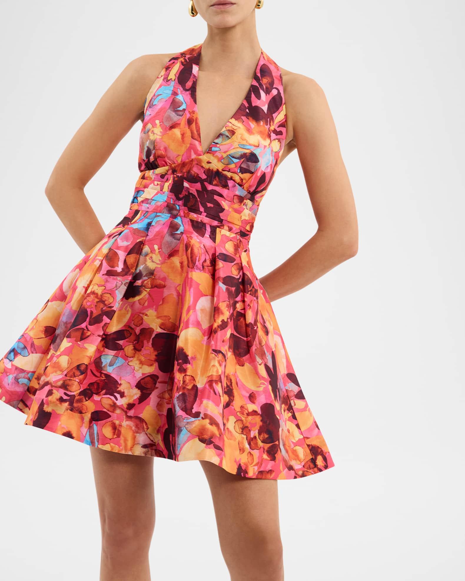 Gardenia Pleated Fit-&-Flare Mini Dress Product Image