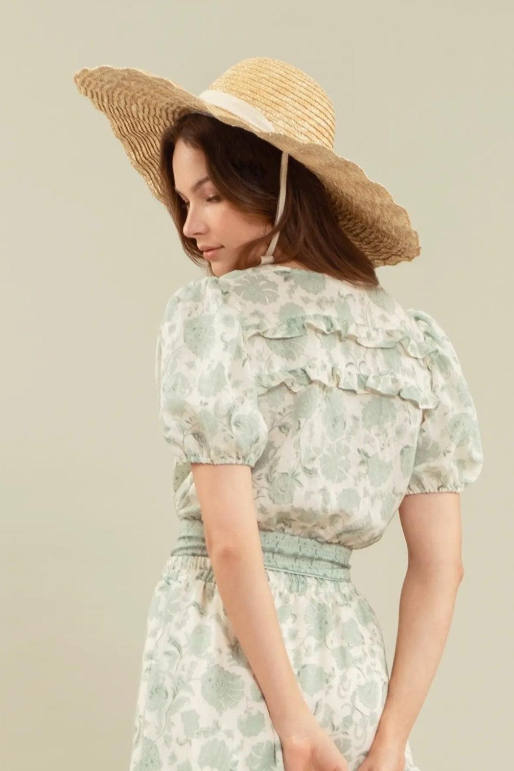 Button Up Floral Top Product Image