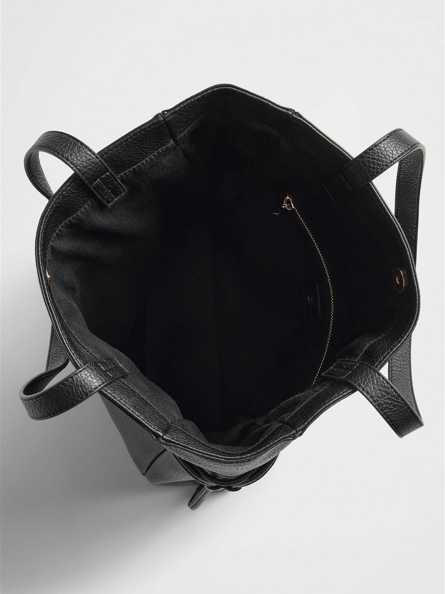 Vegan Leather Drawstring Tote Product Image