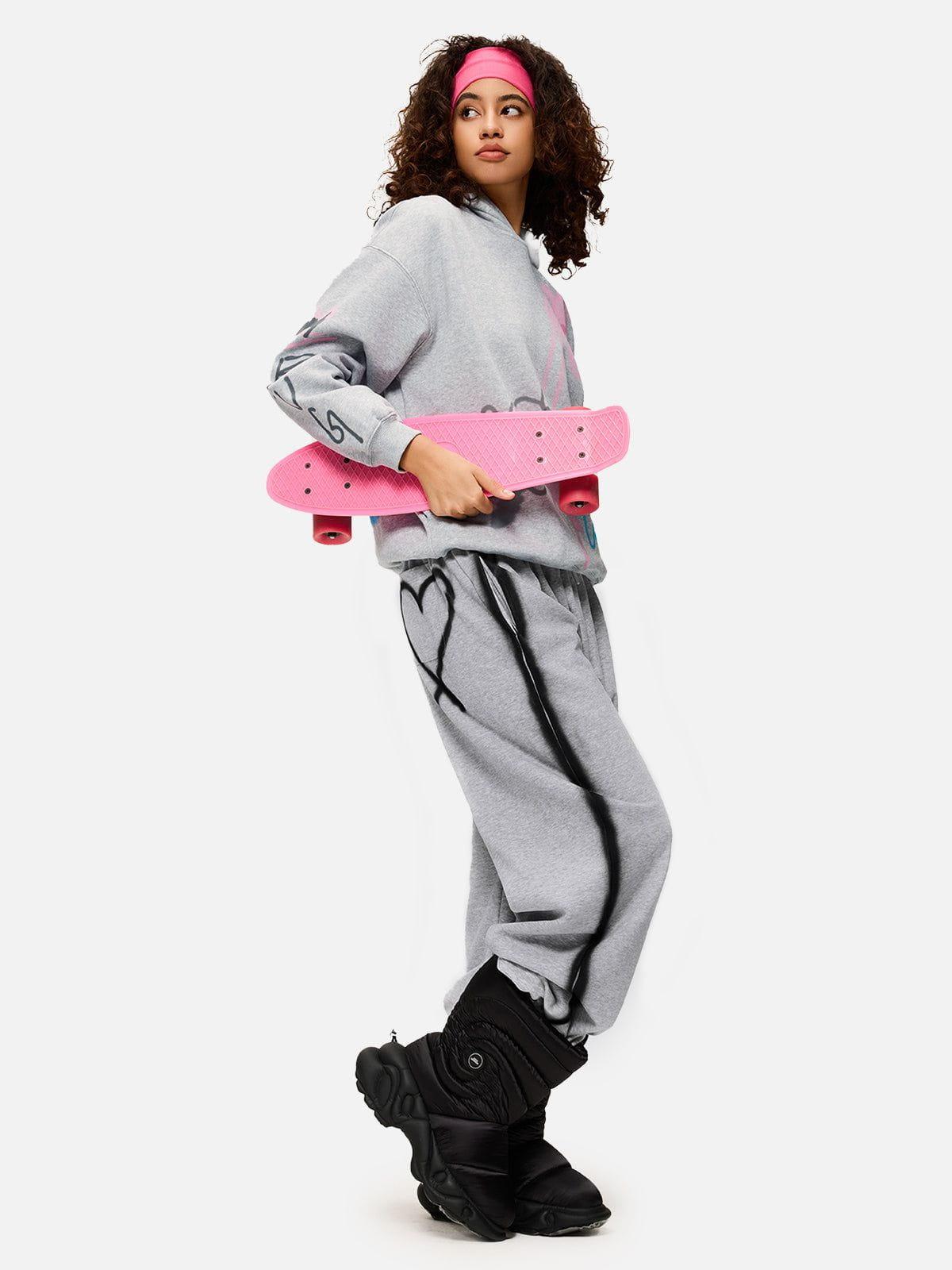 Aelfric Eden Graffiti Heart Baggy Sweatpants Female Product Image