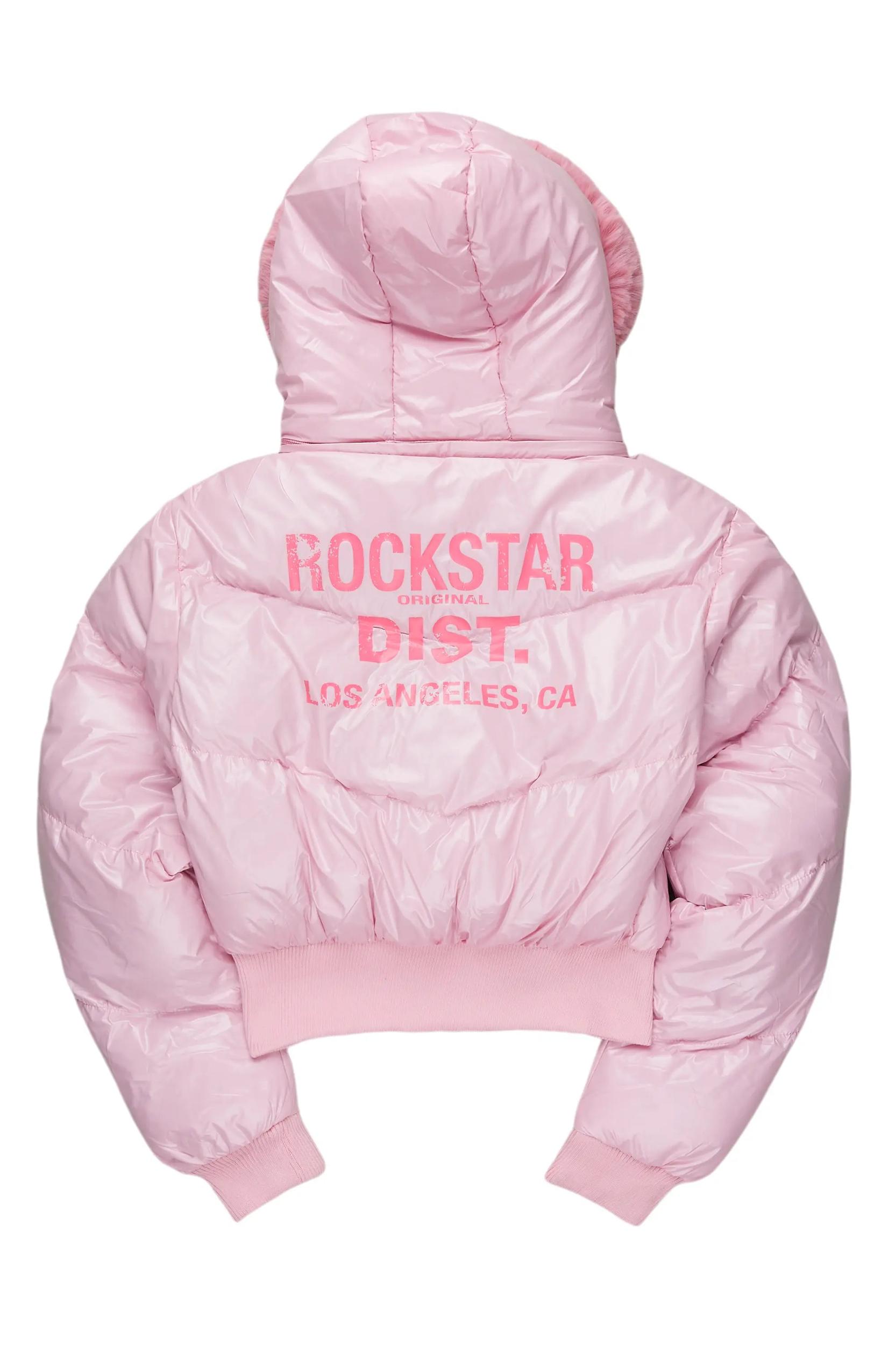 Moncia Pink Puffer Jacket Female Product Image