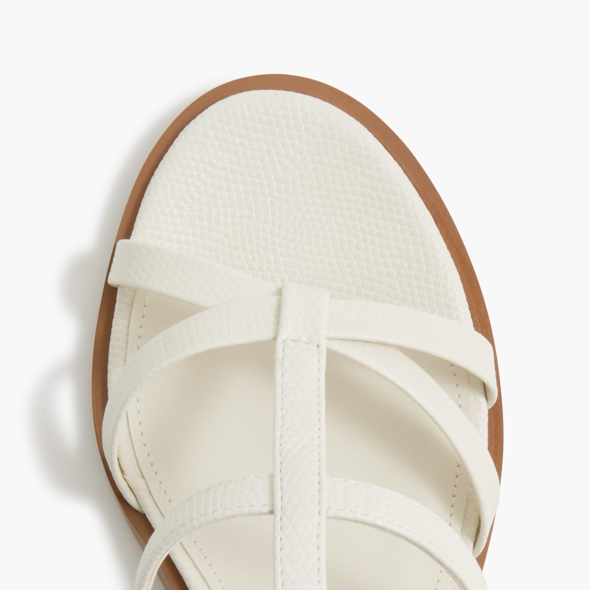 Textured T-strap heeled sandals Product Image