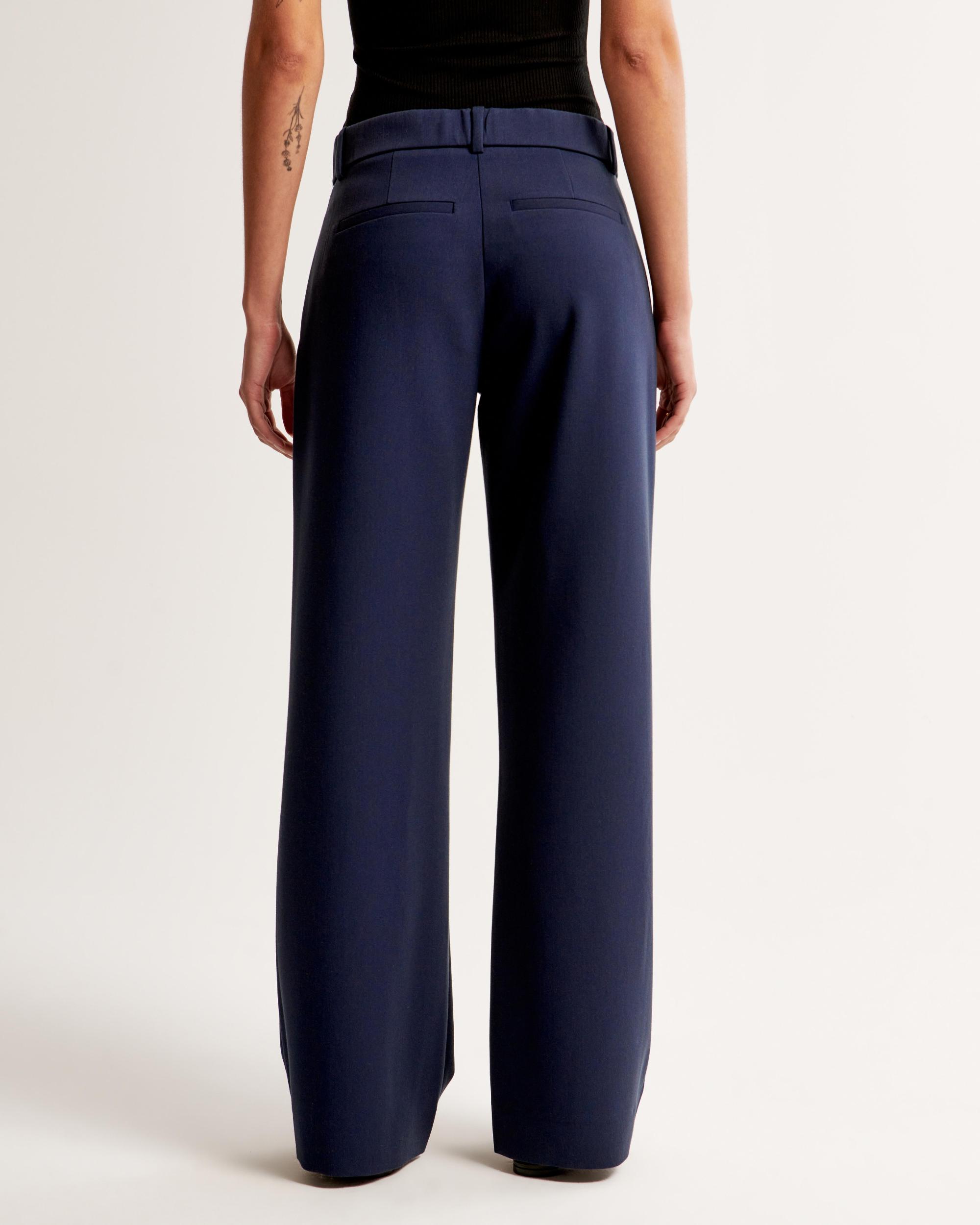 A&F Sloane Low Rise Tailored Wide Leg Pant Product Image