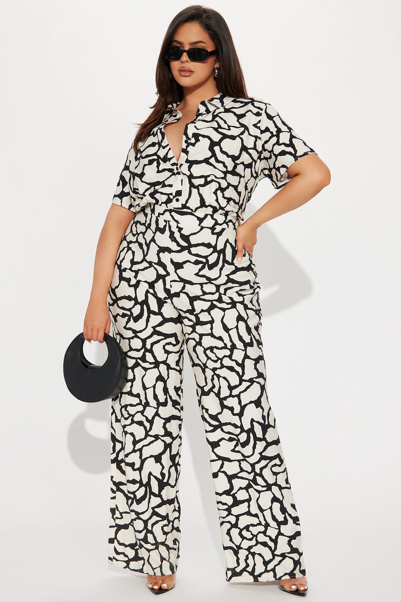 Leila Jumpsuit - White/Black Product Image