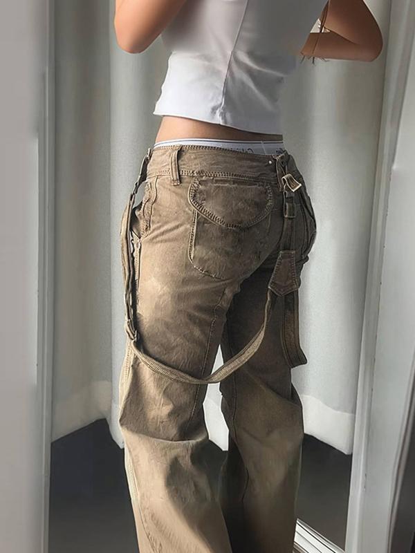 Khaki Workwear Boyfriend Jeans Product Image
