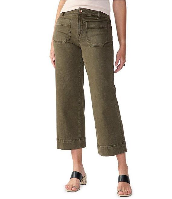 Sanctuary The Marine Comfort Stretch Cropped Wide Leg Jeans Product Image