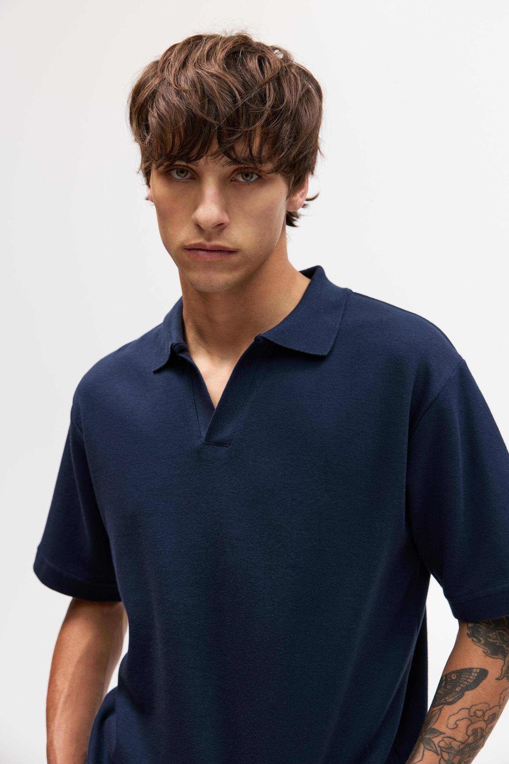 Short sleeve interlock polo shirt Product Image