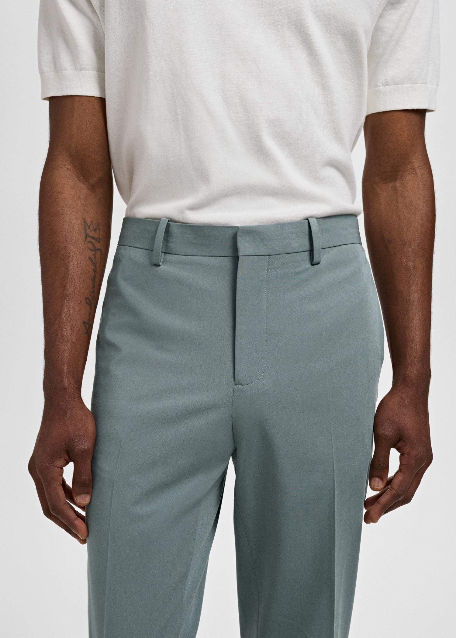 Stretch fabric super slim-fit suit trousers - Men | MANGO USA Product Image