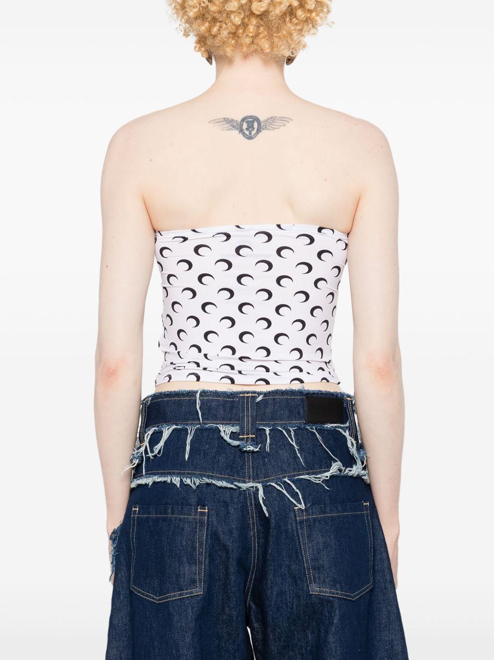 Crescent Moon-print tube top Product Image