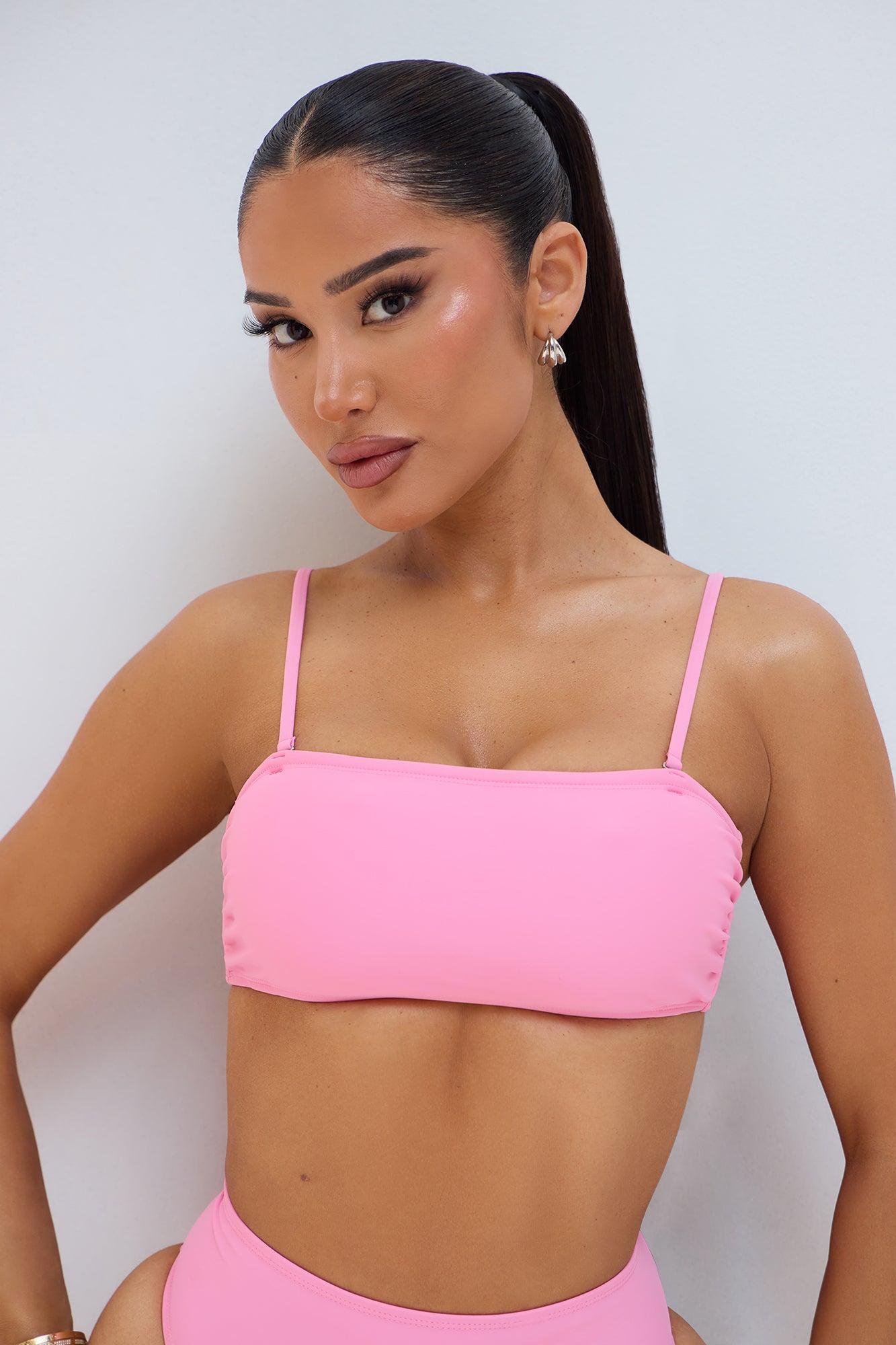 Maui Mix And Match Bandeau Bikini Top - Light Pink Product Image