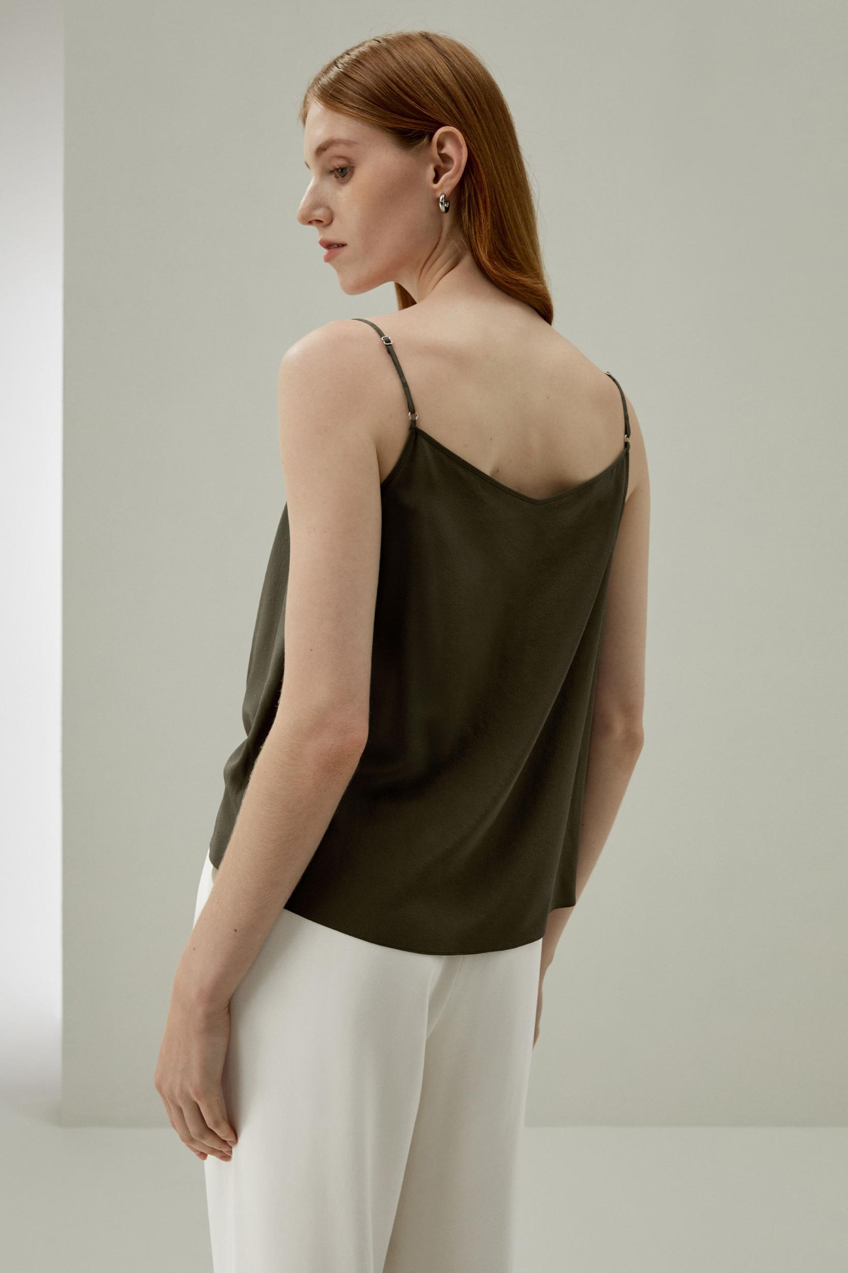Thin-Strap Crêpe de Chine Cami Product Image