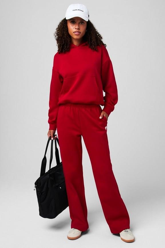Cozy Fleece Wide Leg Sweatpant Product Image