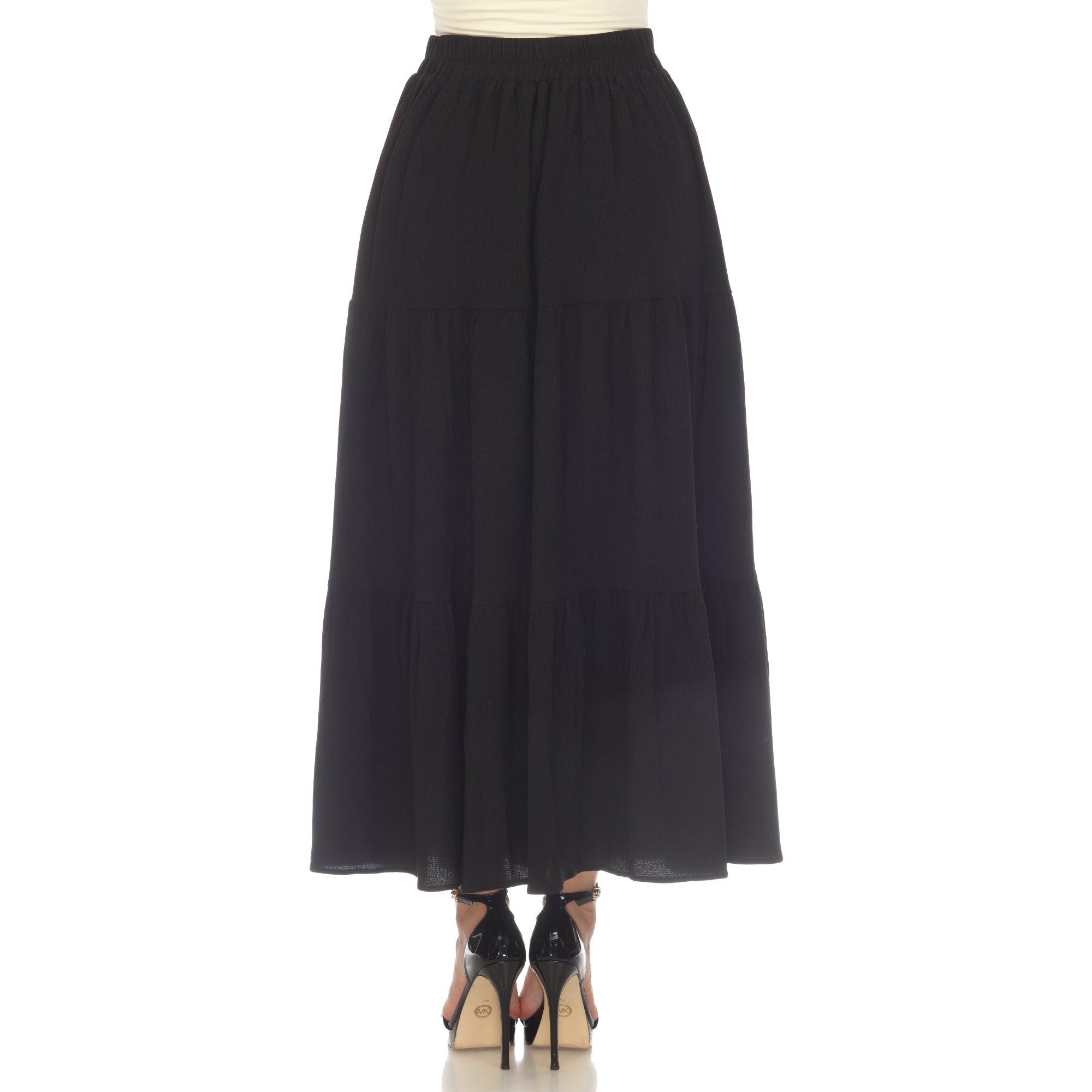 Pleated Tiered Maxi Skirt Product Image