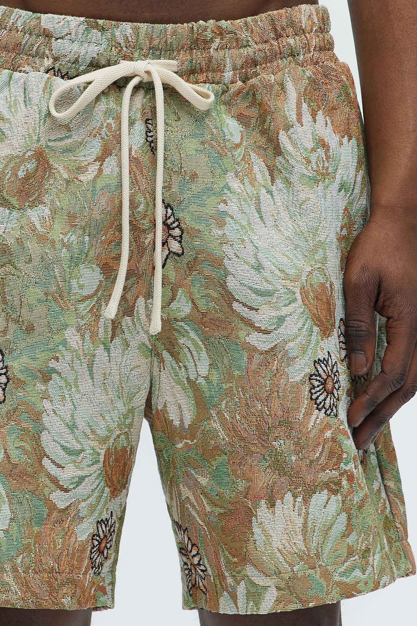 Judas Tapestry Shorts - Green/combo Product Image