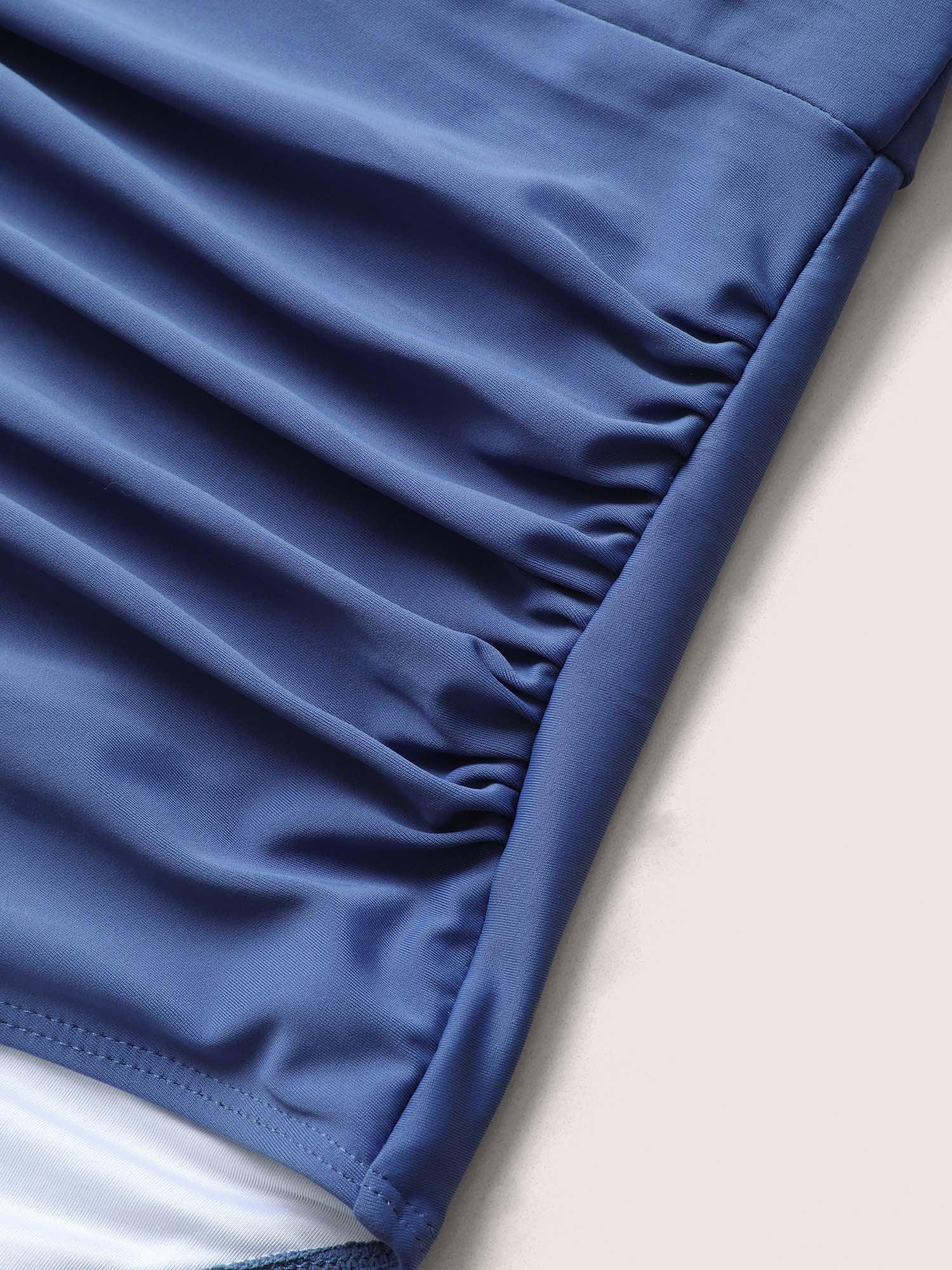 Plain Laser Cut Flutter Trim One Piece Swimsuit Female Product Image