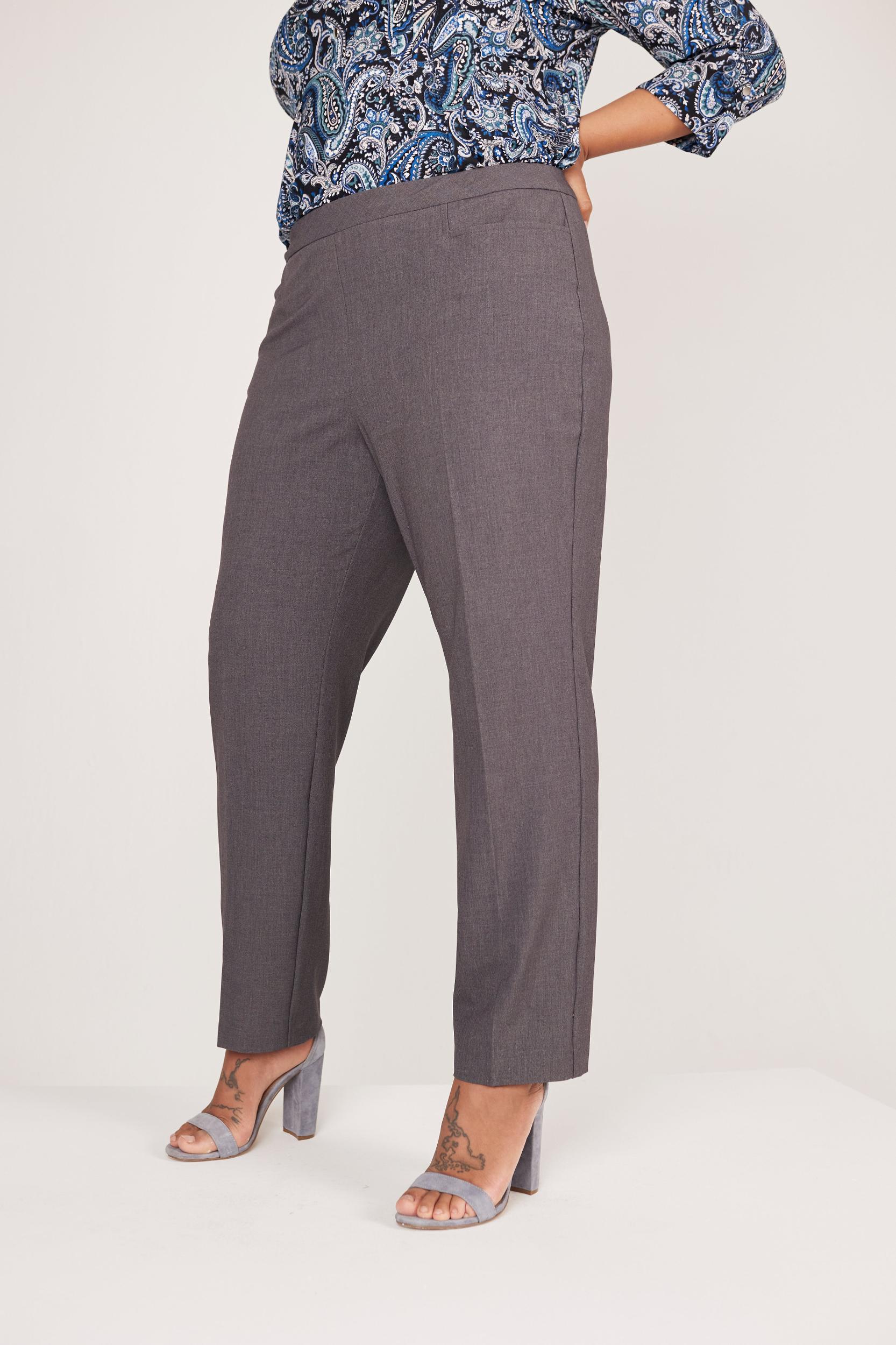 Roz & Ali™ Pull On Tummy Control Pants With L Pockets, Tall Length Plus Product Image