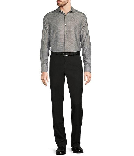 Murano Slim Diamond Pattern Long Sleeve Woven Shirt Product Image