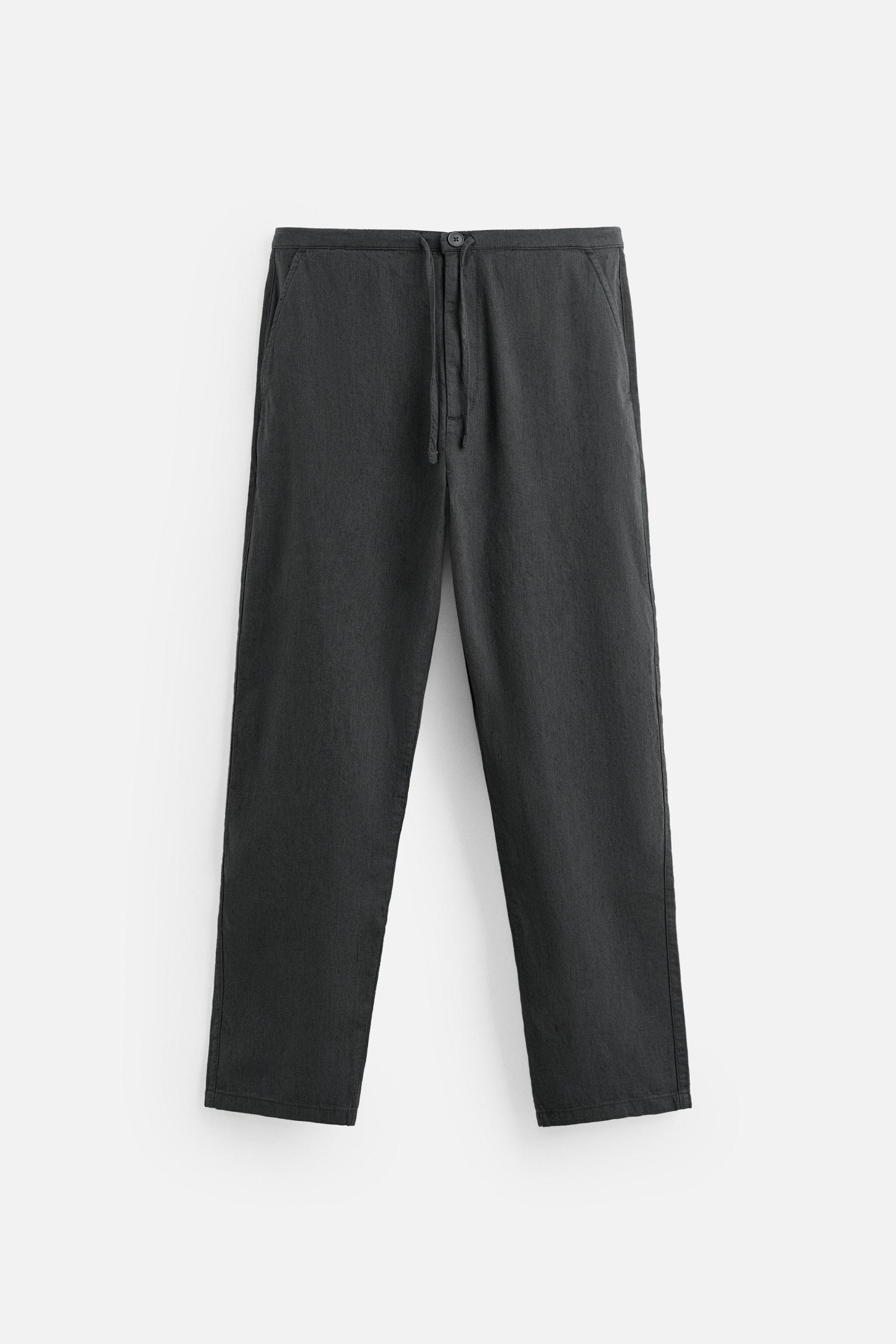 COTTON LINEN PANTS Product Image