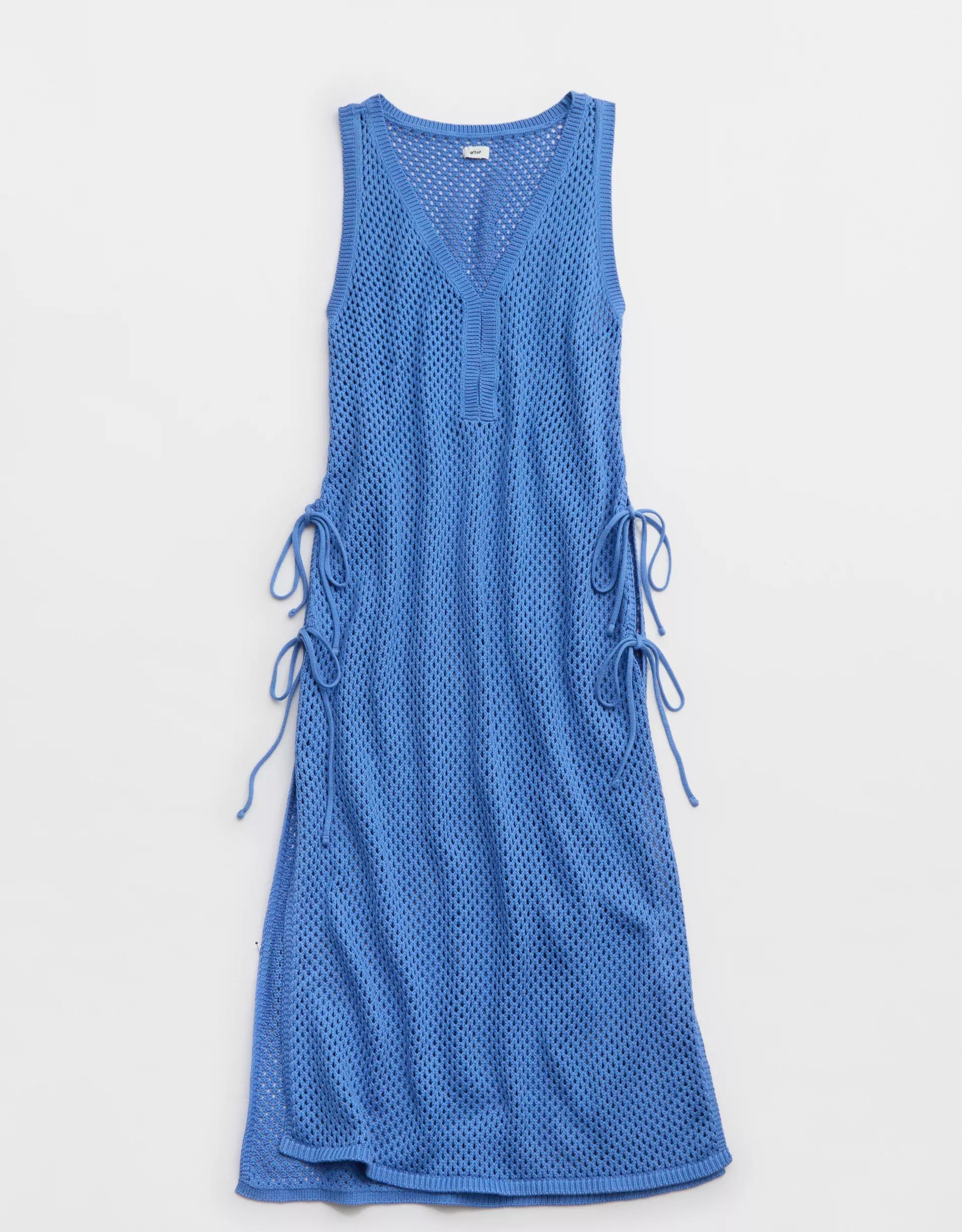 Aerie Crochet Side Tie Maxi Cape Product Image