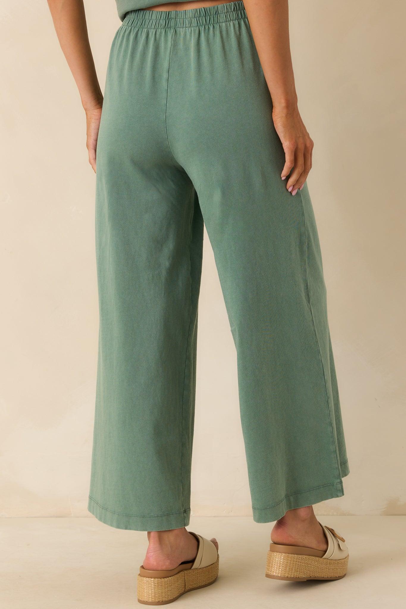 Z Supply Hunter Green Cotton Scout Jersey Pants Product Image