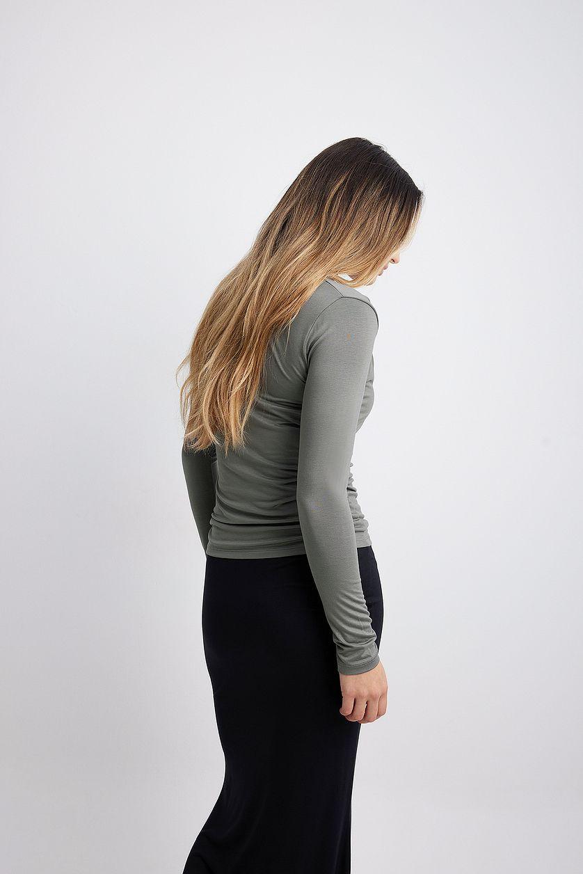Long Sleeve Asymmetric Top Product Image