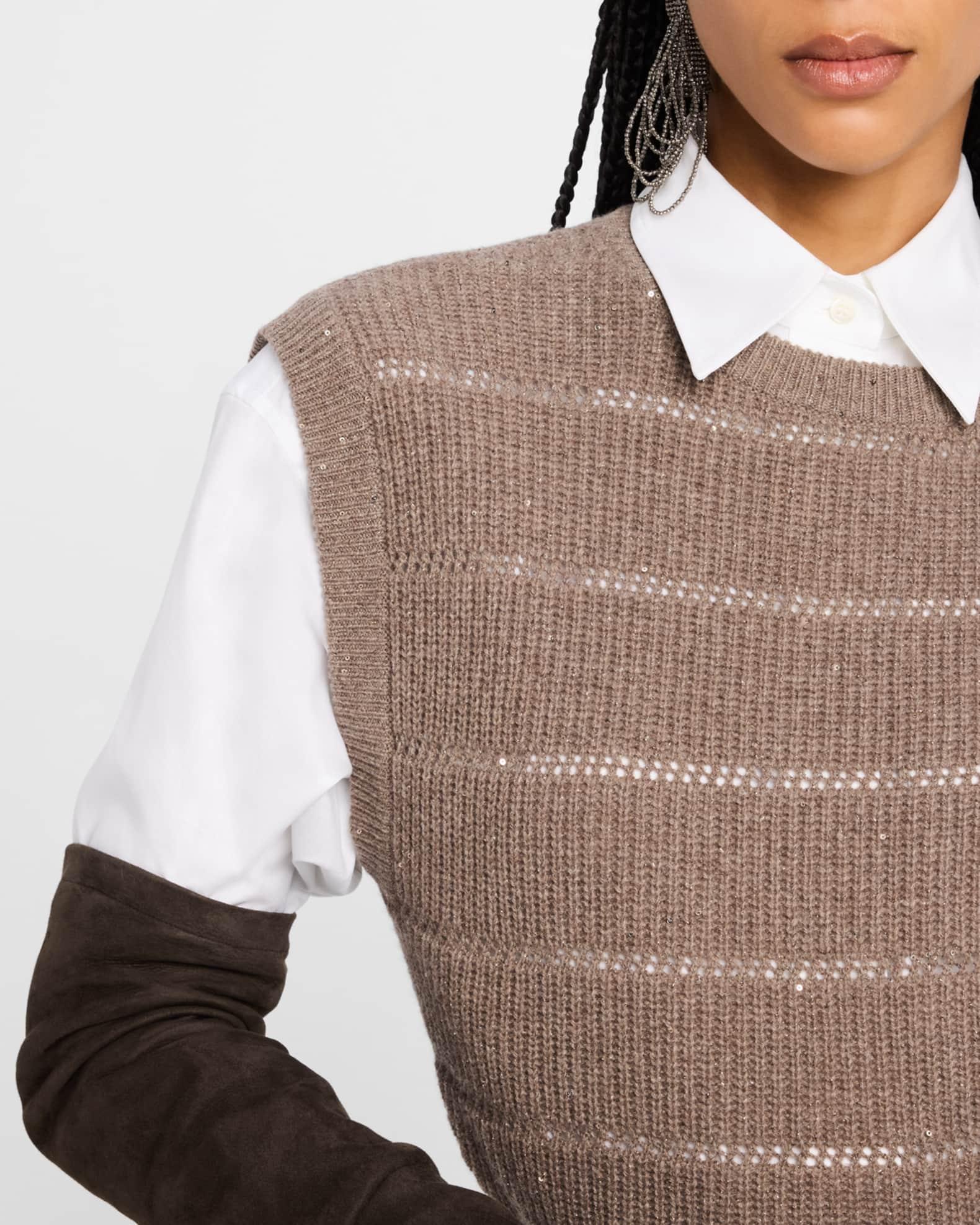 Openwork Pailette Knit Top Product Image