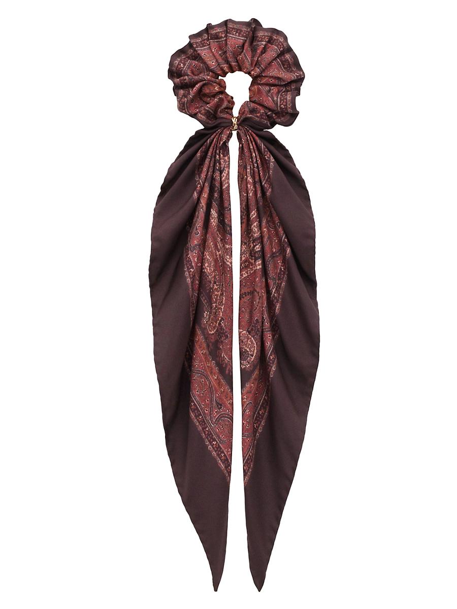 Womens Cassandre Scrunchie in Paisley Silk Twill Product Image